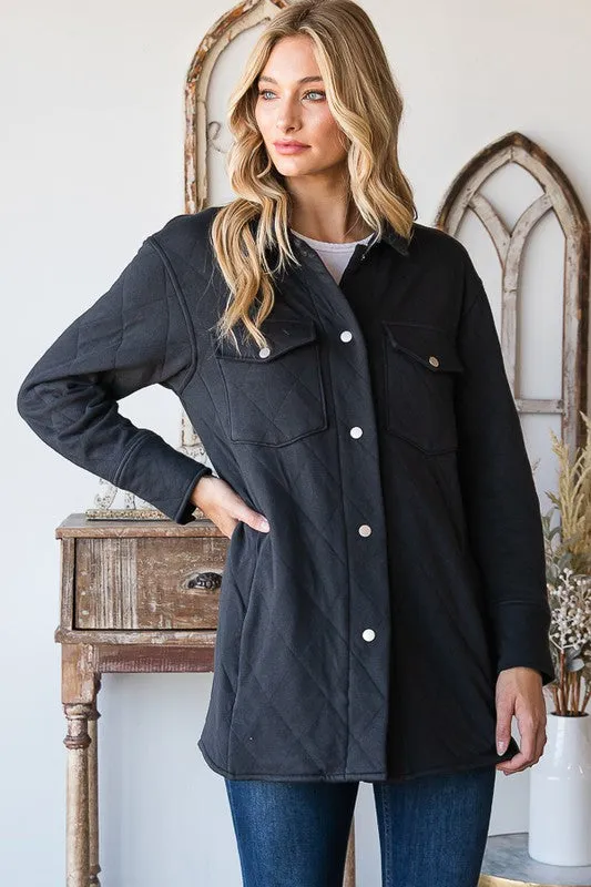 Quilted Button Down Jacket - Final Sale**