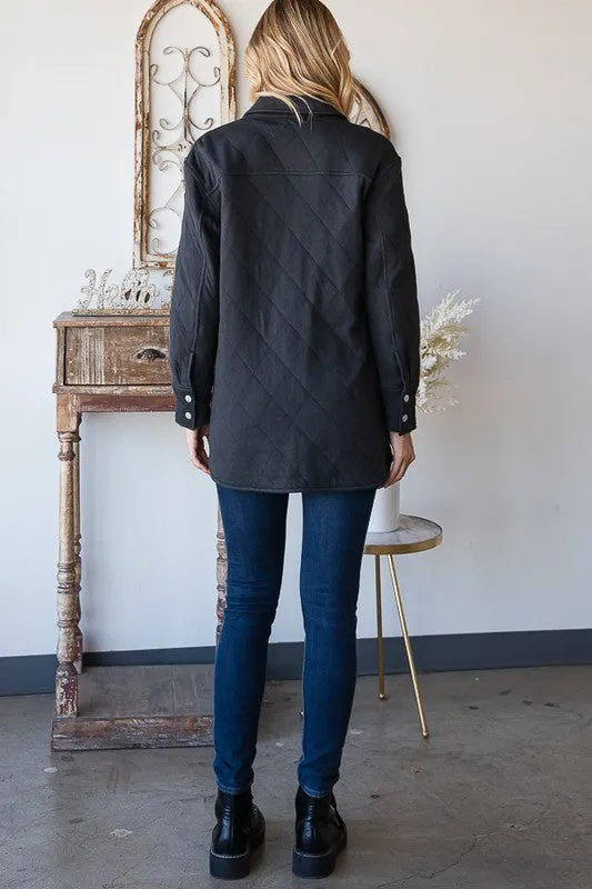 Quilted Button Down Jacket - Final Sale**
