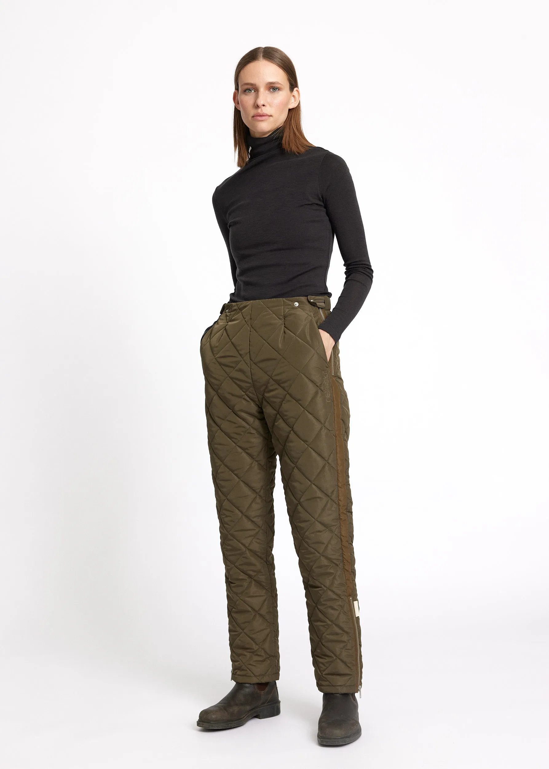 Quilted trousers COUNTRY - green turtle