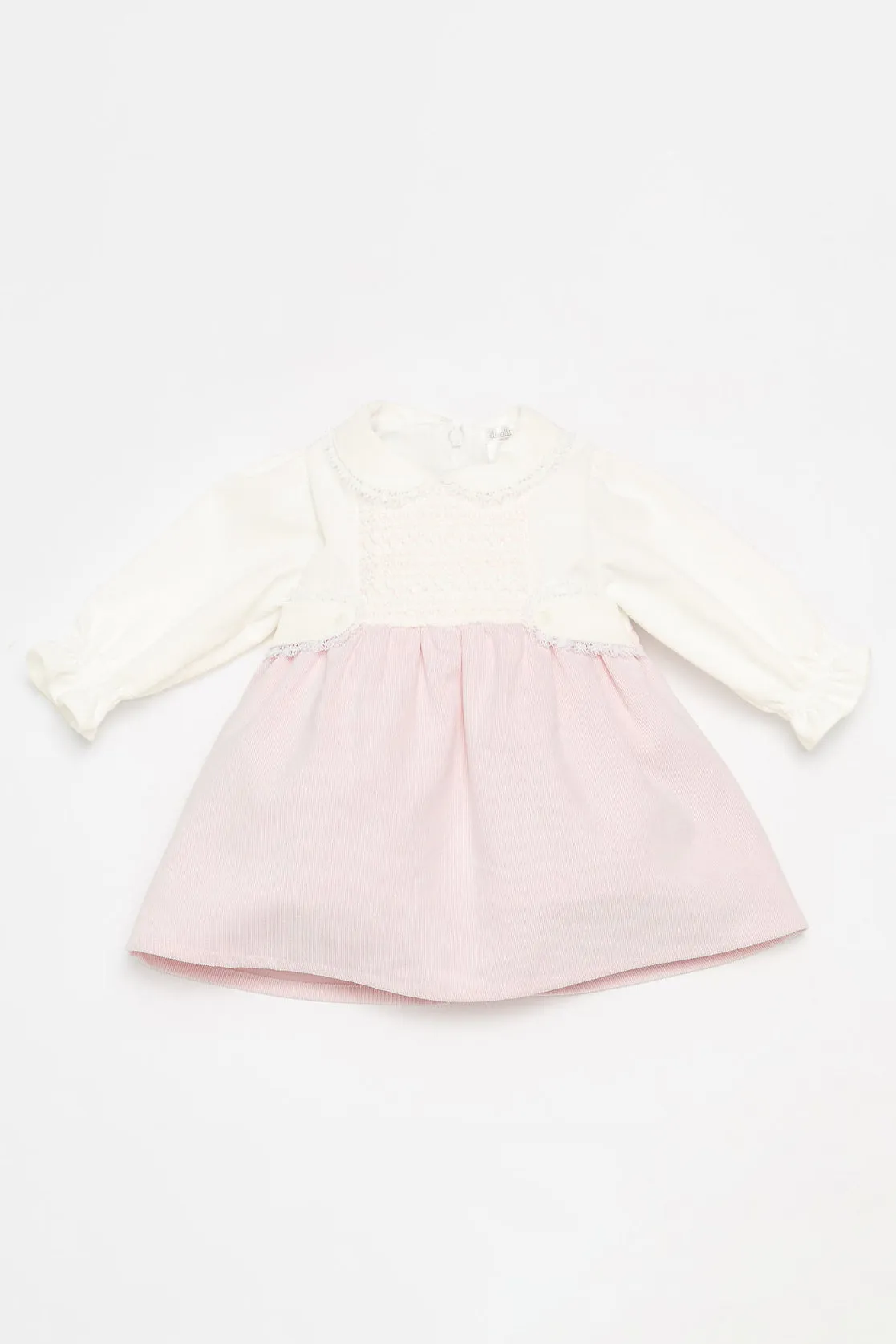 "Lavinia" Pink Cord Smocked Dress