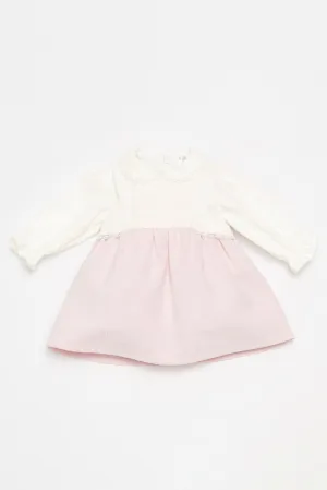 "Lavinia" Pink Cord Smocked Dress