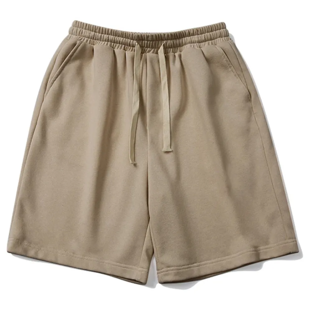 "Solid Color Drawstring" Shorts