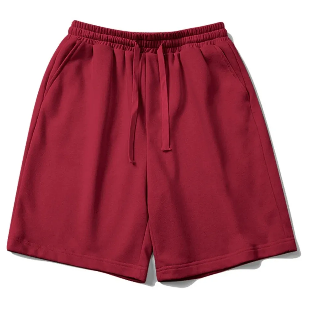 "Solid Color Drawstring" Shorts