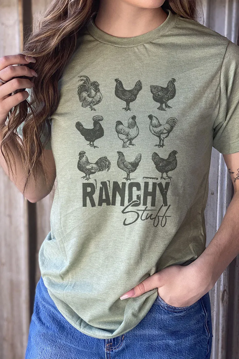Ranchy Chicken Stuff Unisex Poly-Rich Blend Tee