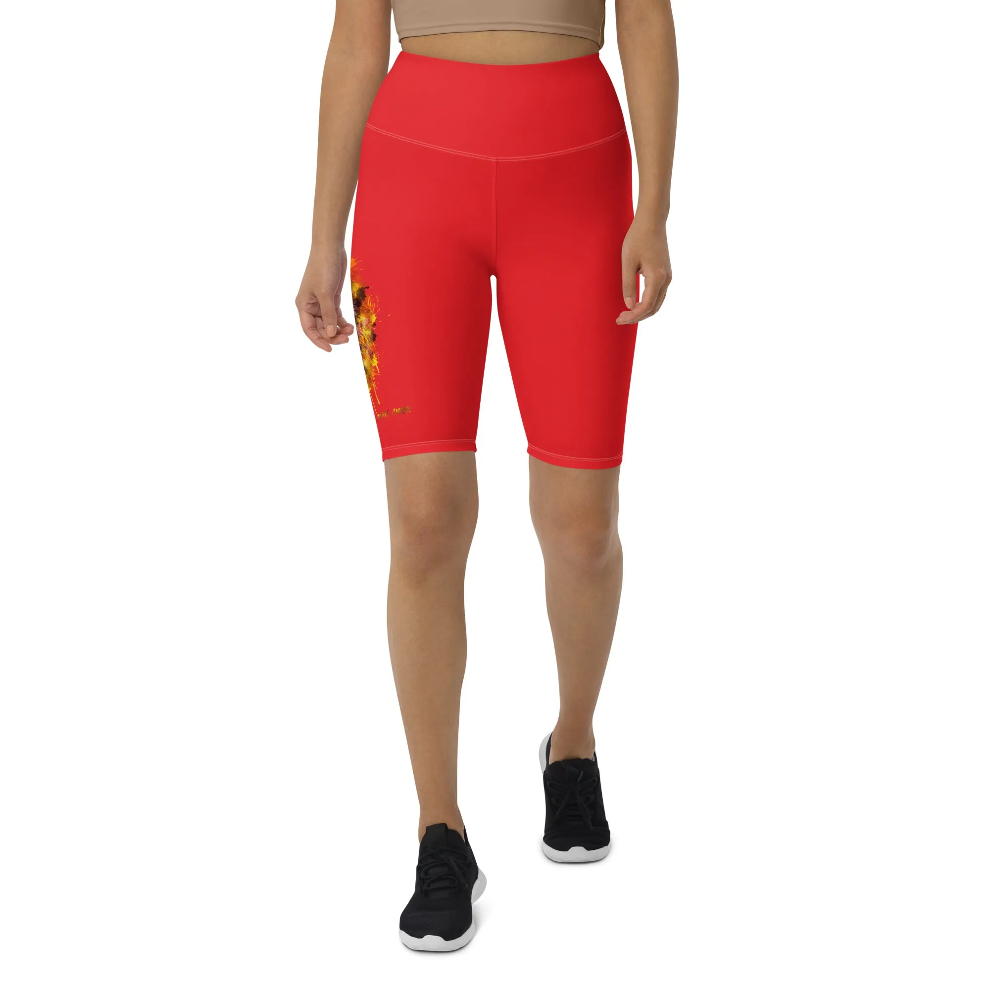 Red Biker Shorts