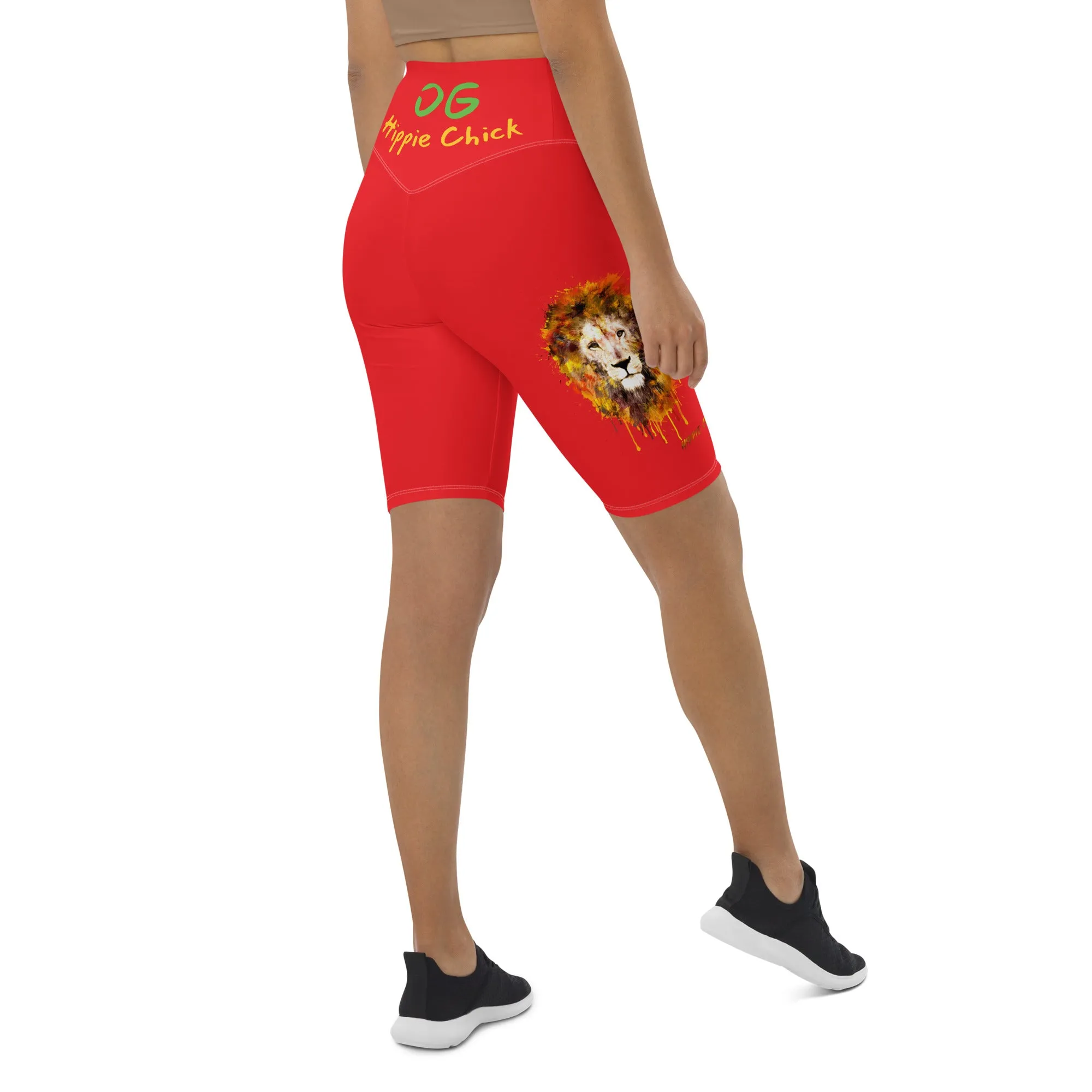 Red Biker Shorts