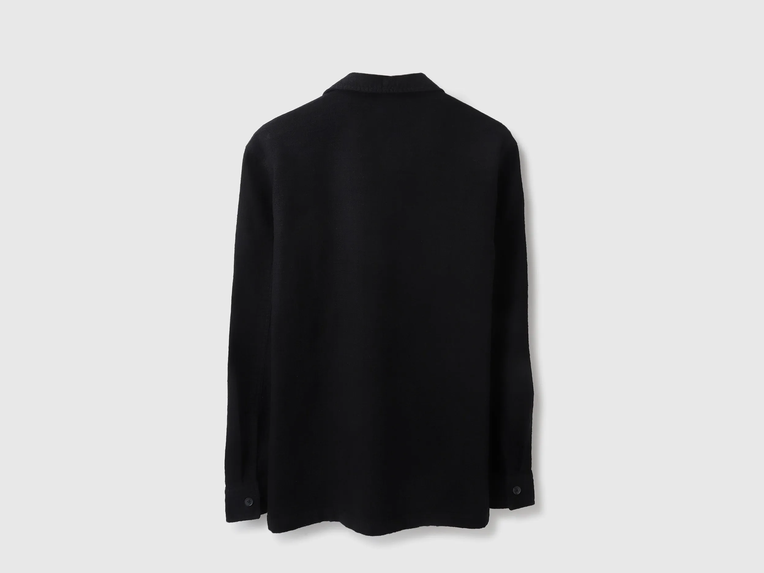 Regular Fit Spread Collar Textured Shacket