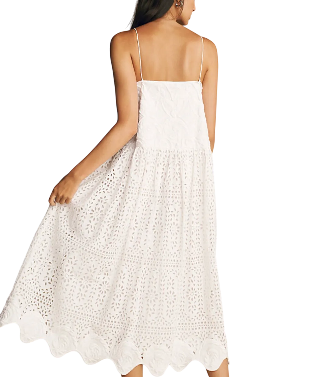 Rhode White Rosa Midi Dress UK M