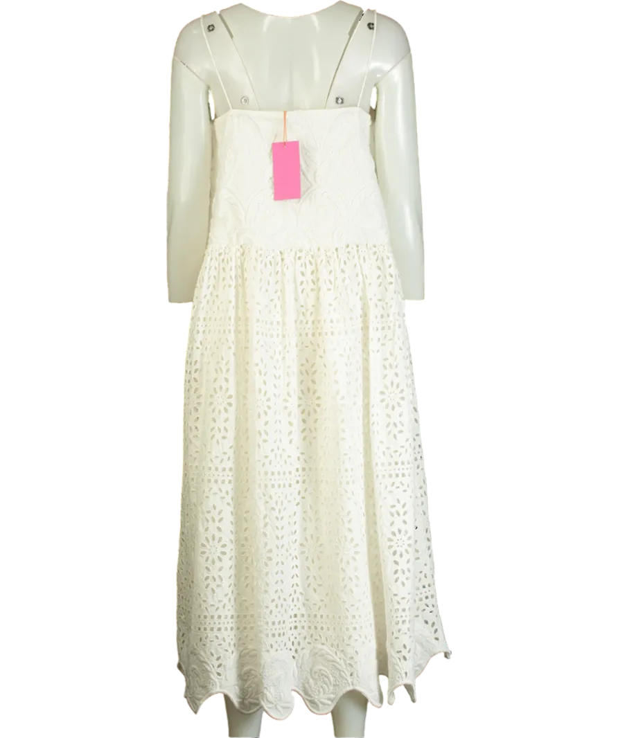 Rhode White Rosa Midi Dress UK M