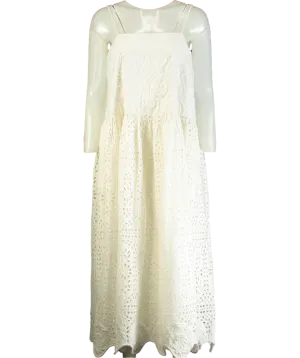Rhode White Rosa Midi Dress UK M
