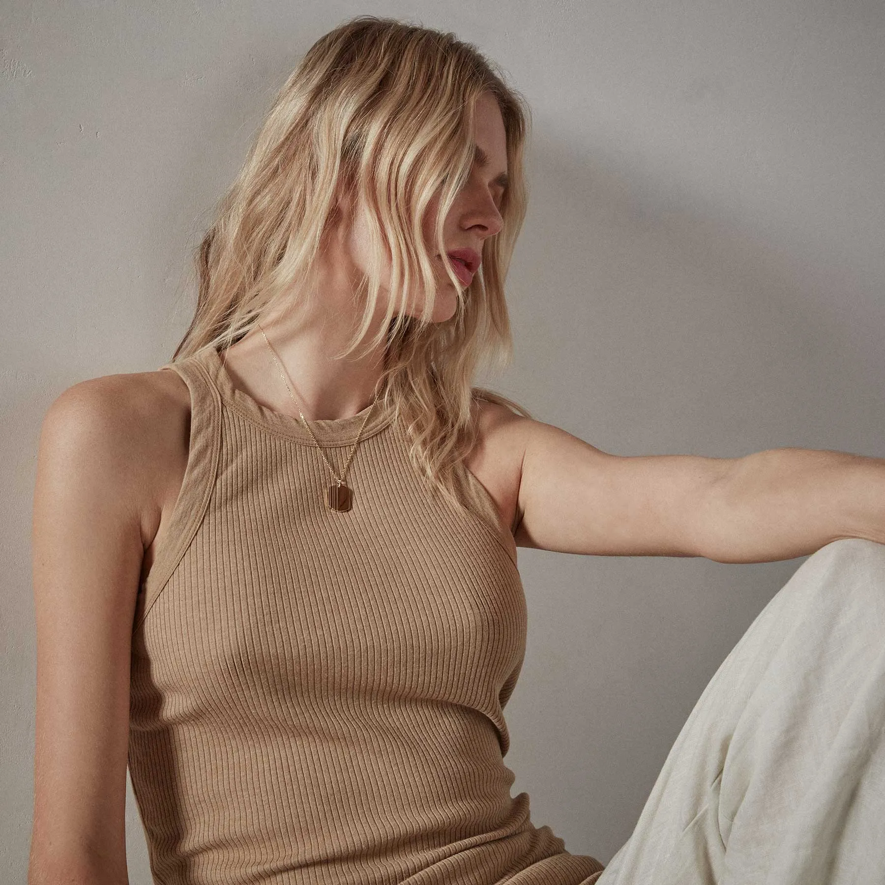 Rib Cut Away Tank - Bronze