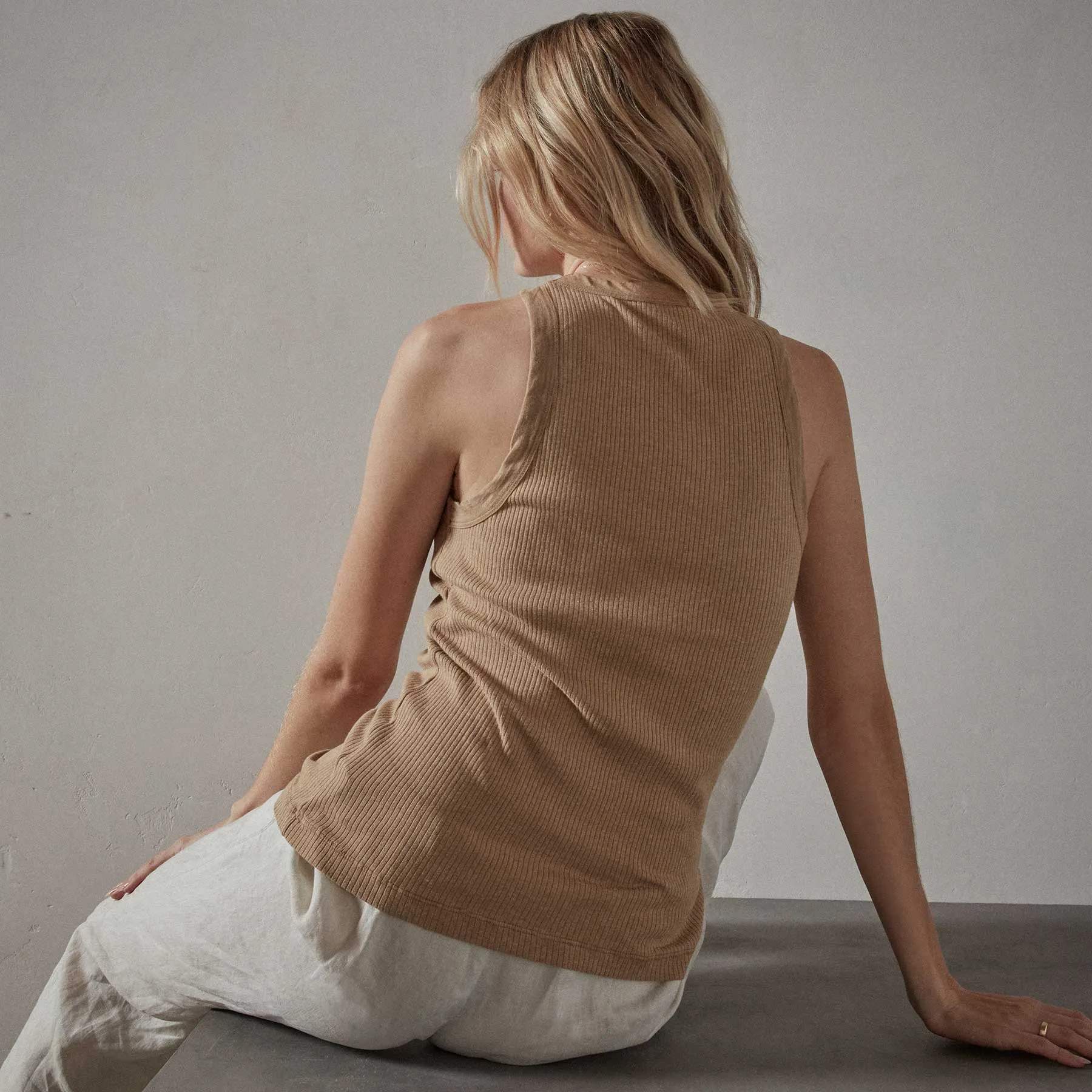 Rib Cut Away Tank - Bronze