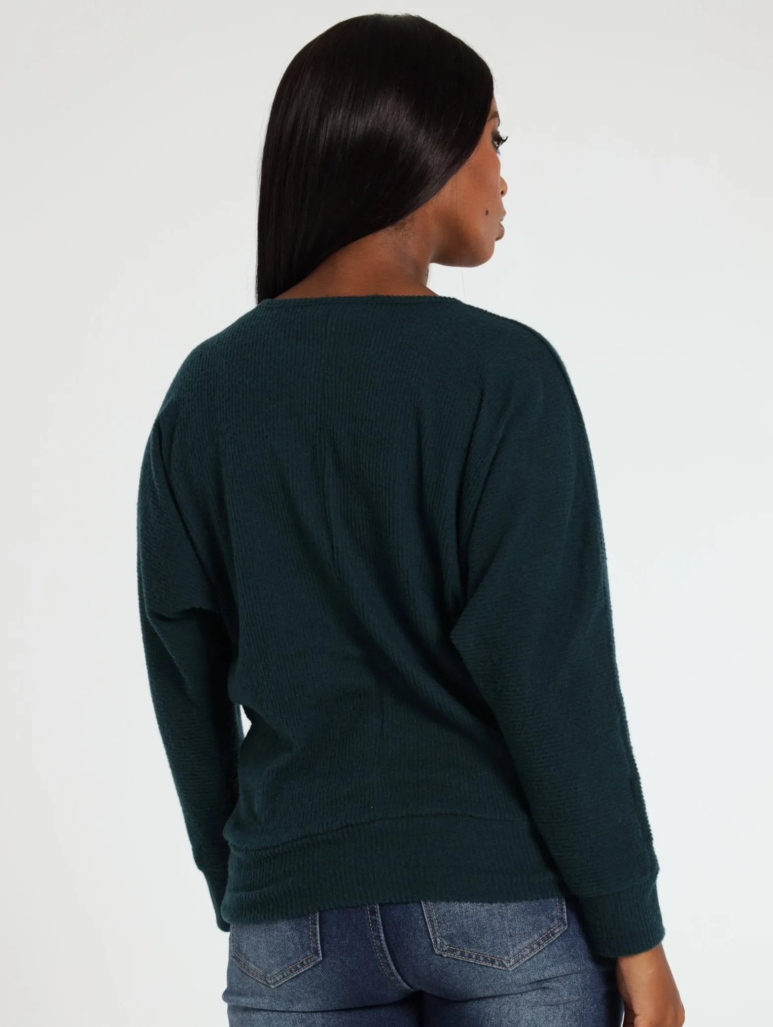 Rib Dolman Tee - Teal