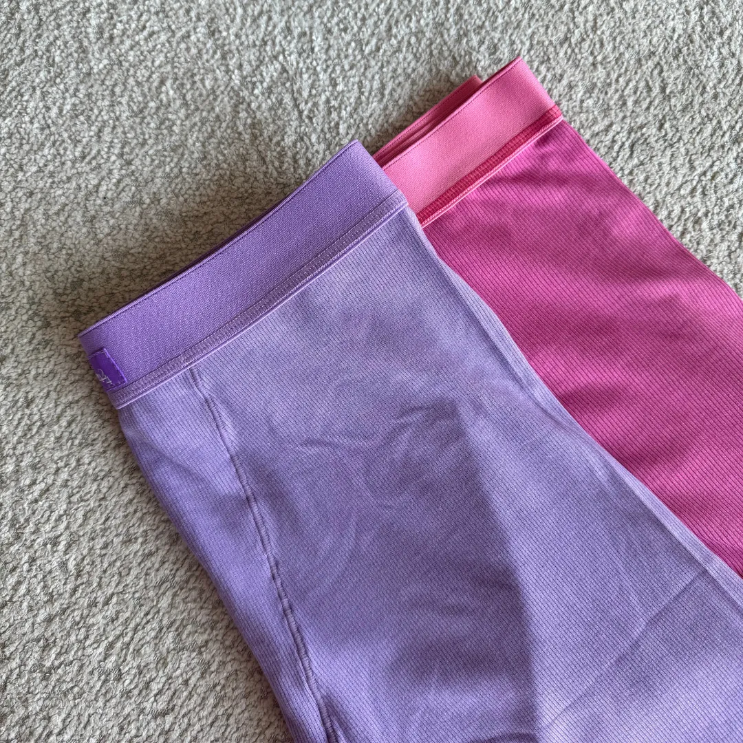 Ribbed Biker Shorts - Lilac