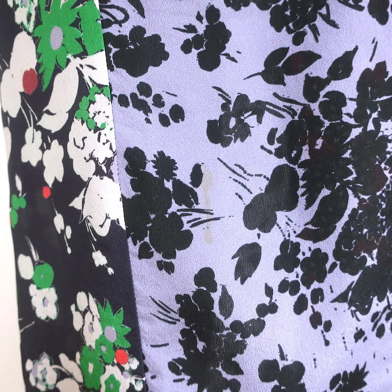 RIXO Midi Slip Dress Naomi Mixed Floral Print Silk Size Small
