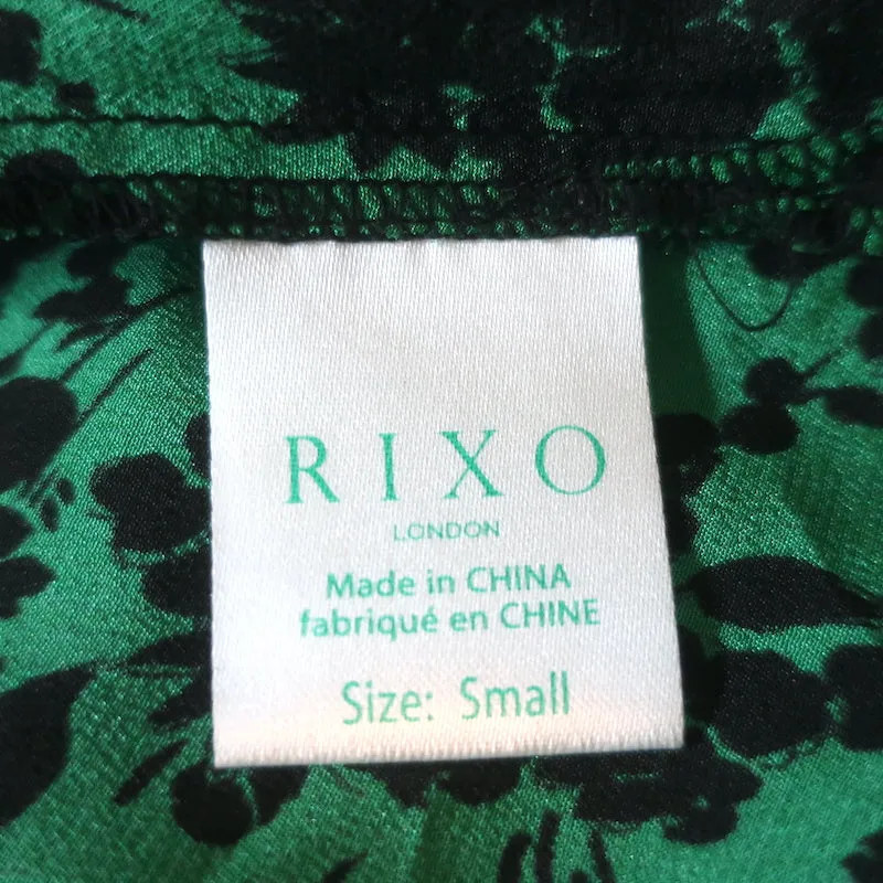 RIXO Midi Slip Dress Naomi Mixed Floral Print Silk Size Small