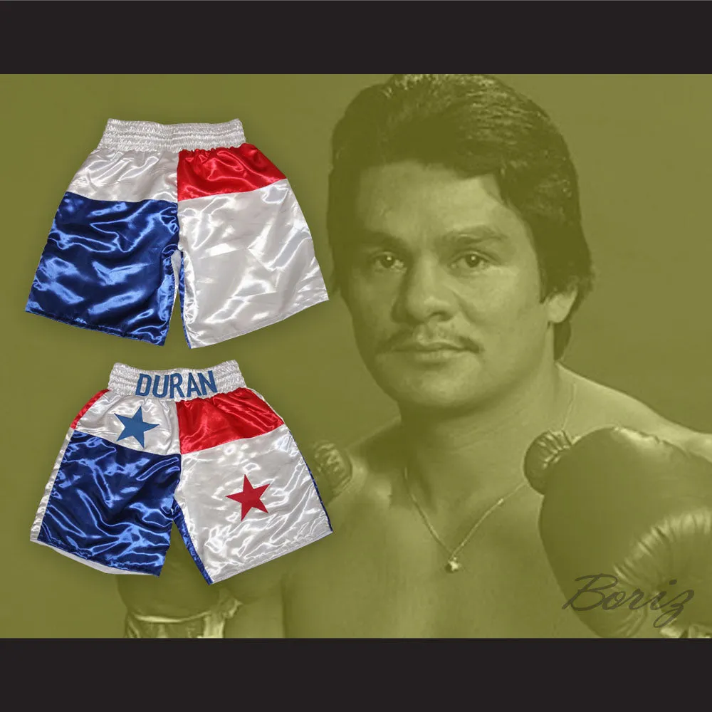 Roberto Duran Red/White/Blue Boxing Shorts