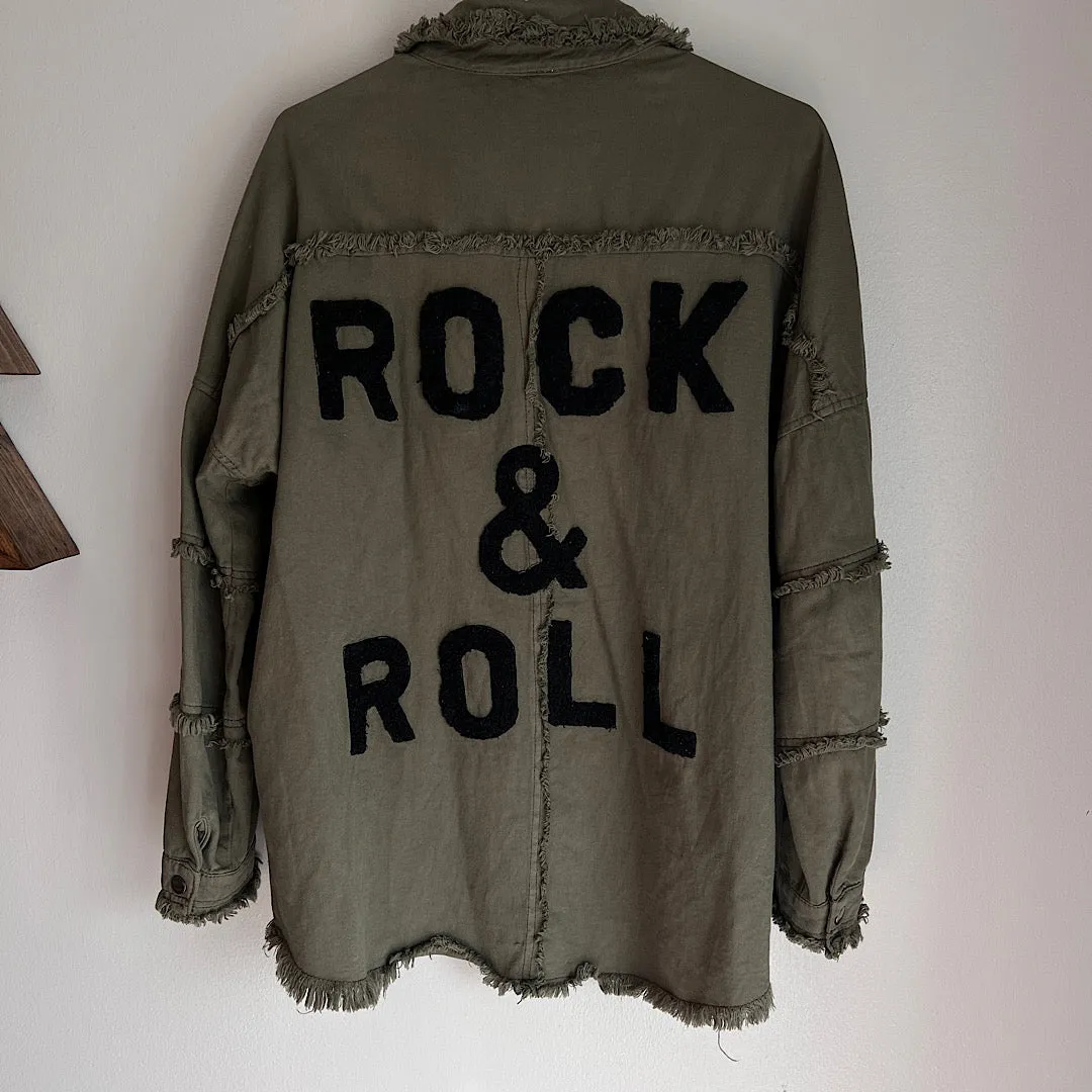 Rock & Roll Olive Shacket