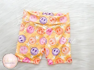 Rockstar smileys biker shorts kid/adult sizes