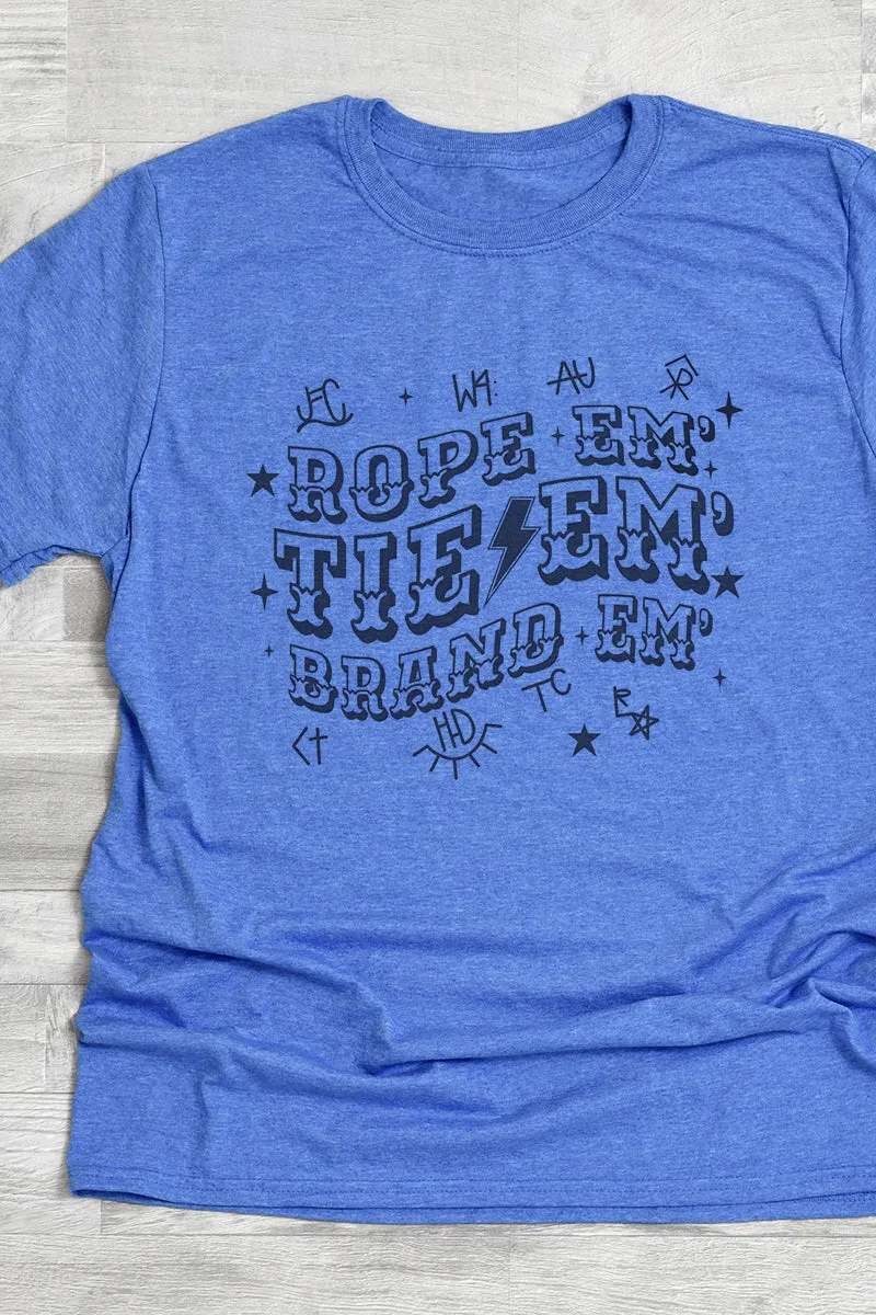 Rope Em' Tie Em' Brand Em' Softstyle Adult T-Shirt