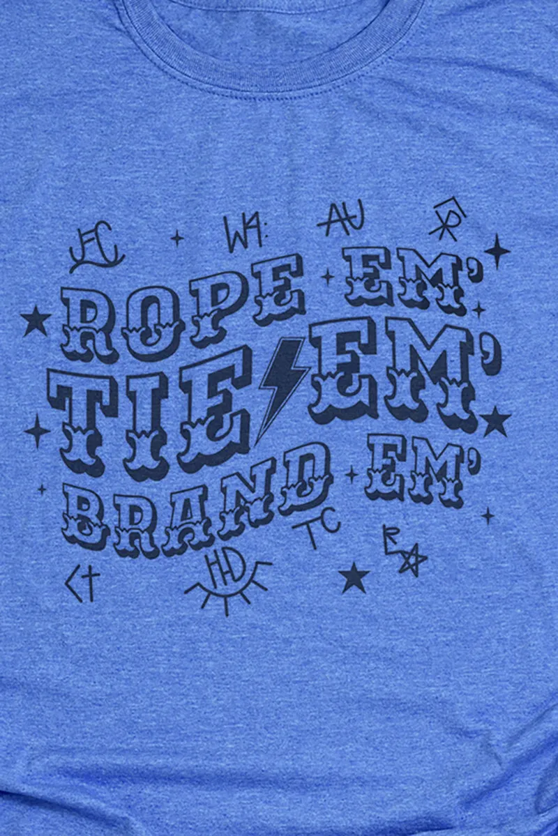 Rope Em' Tie Em' Brand Em' Softstyle Adult T-Shirt