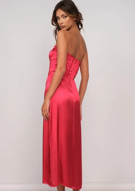 Rose Red Satin Slip