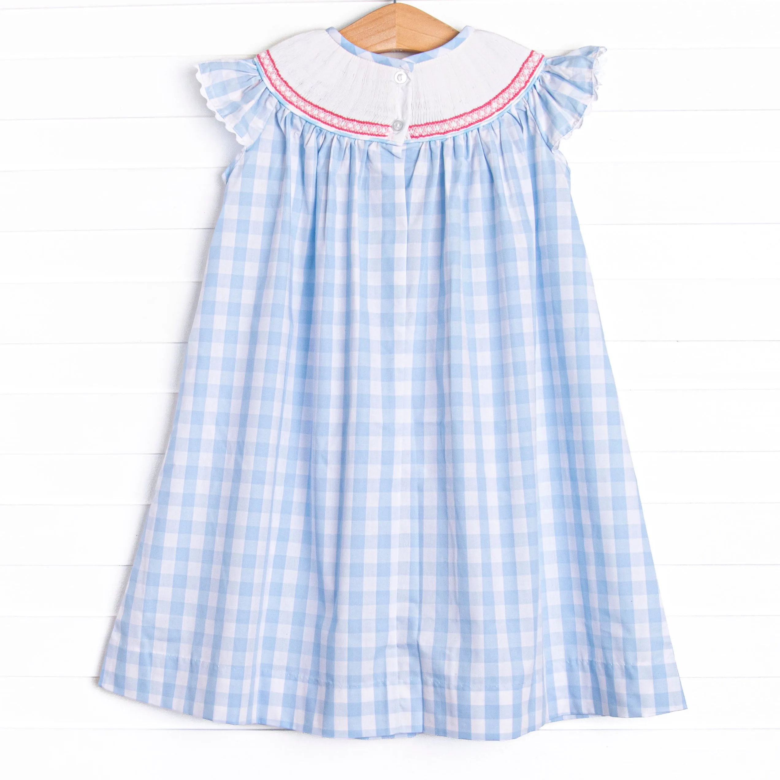 Royal Reign Smocked Bishop Dress, Blue