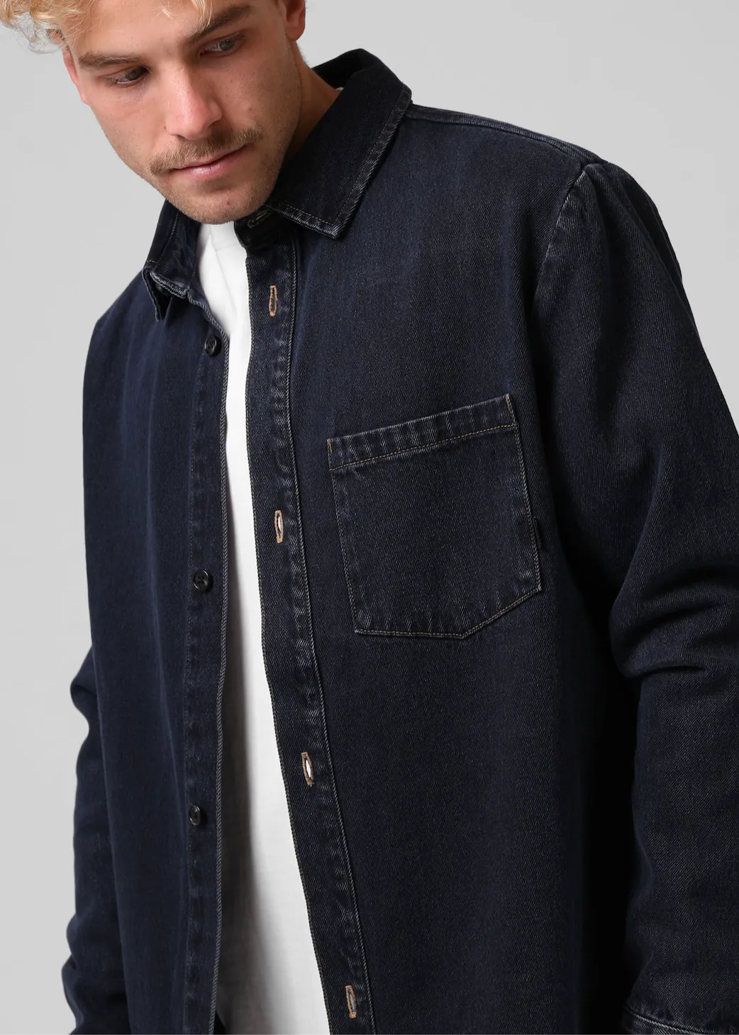 RPM Denim Shacket - DD Blue