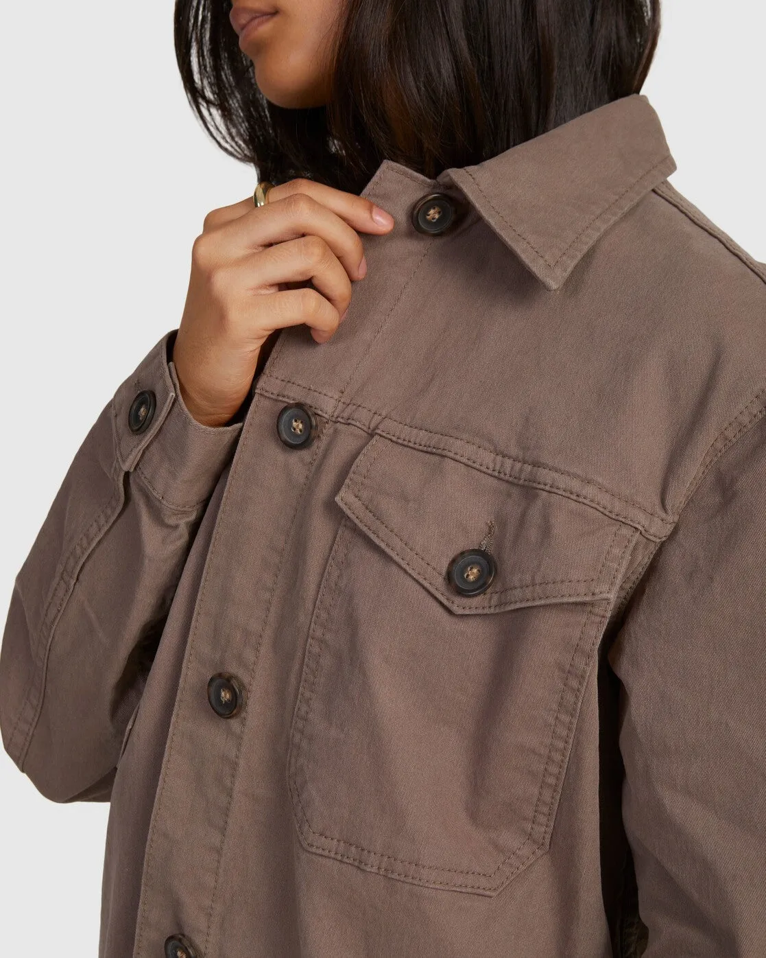 RVCA Twill Shacket IRON