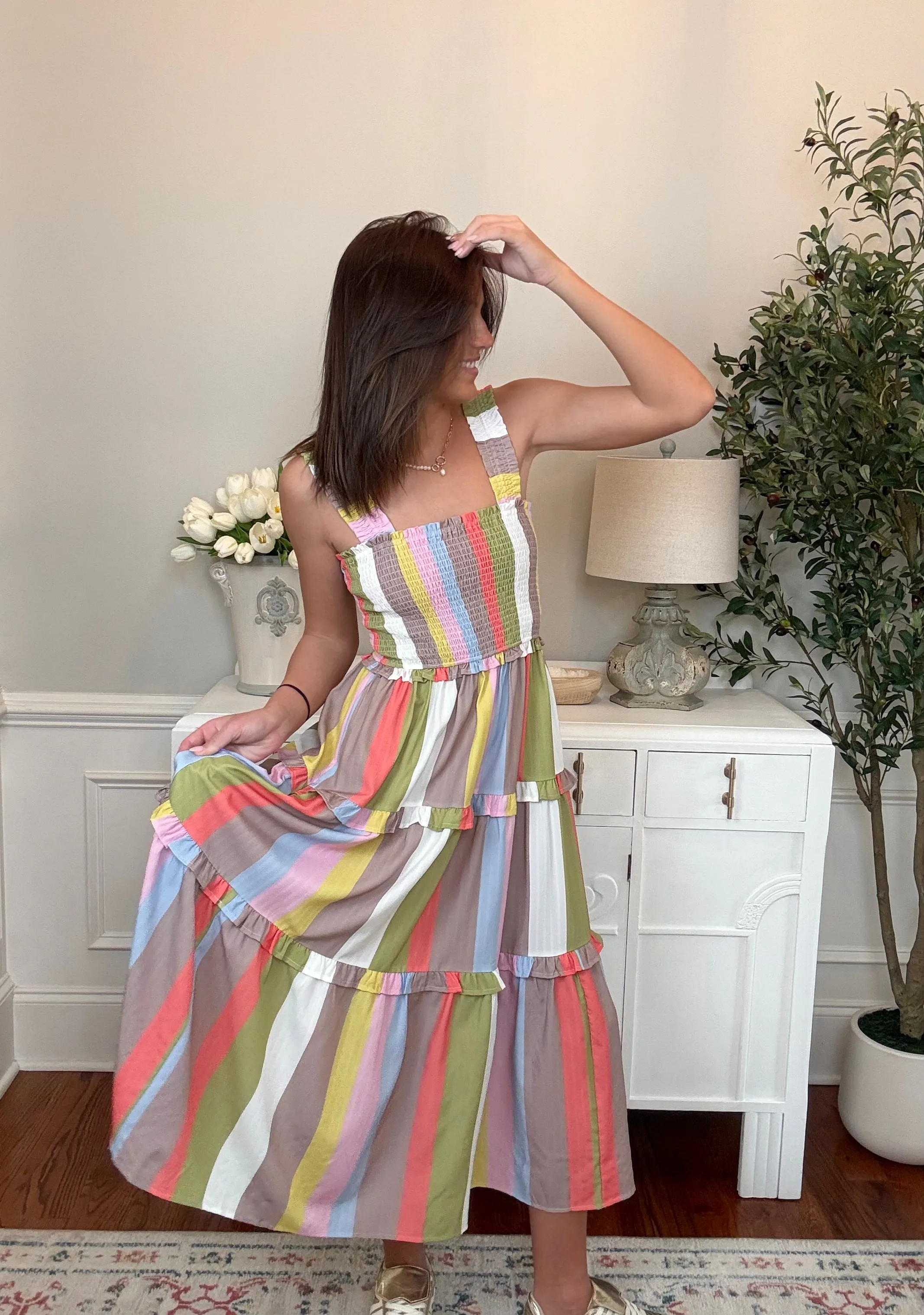 Sail Away Midi Dress | Multi