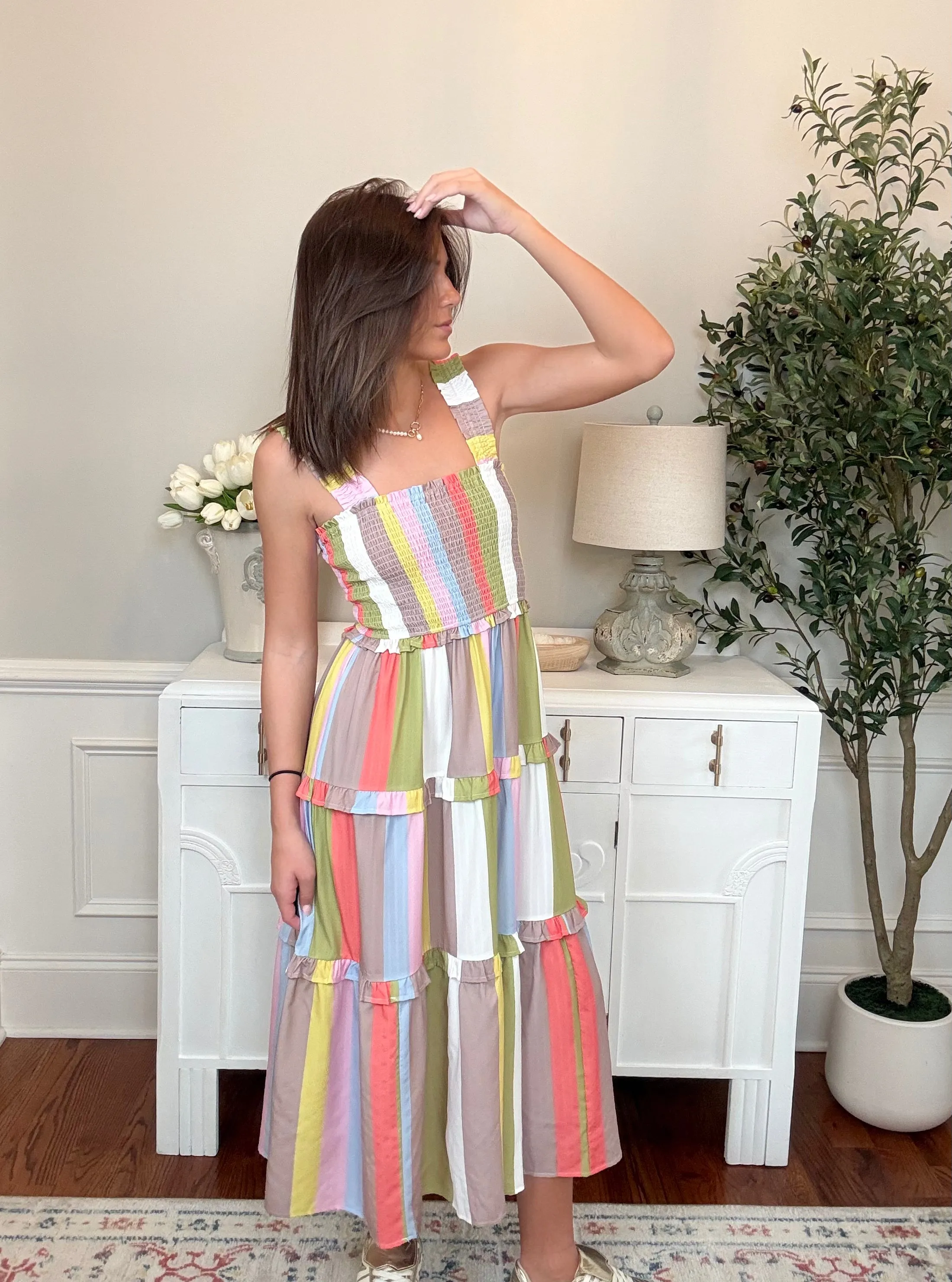 Sail Away Midi Dress | Multi