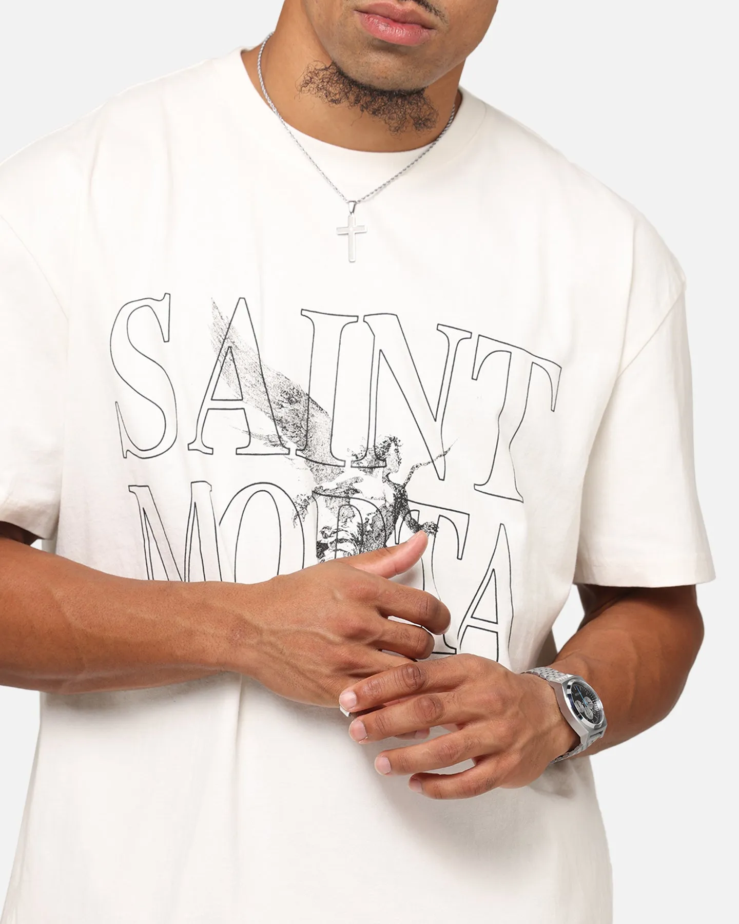 Saint Morta Angelic Boxy T-Shirt Off White
