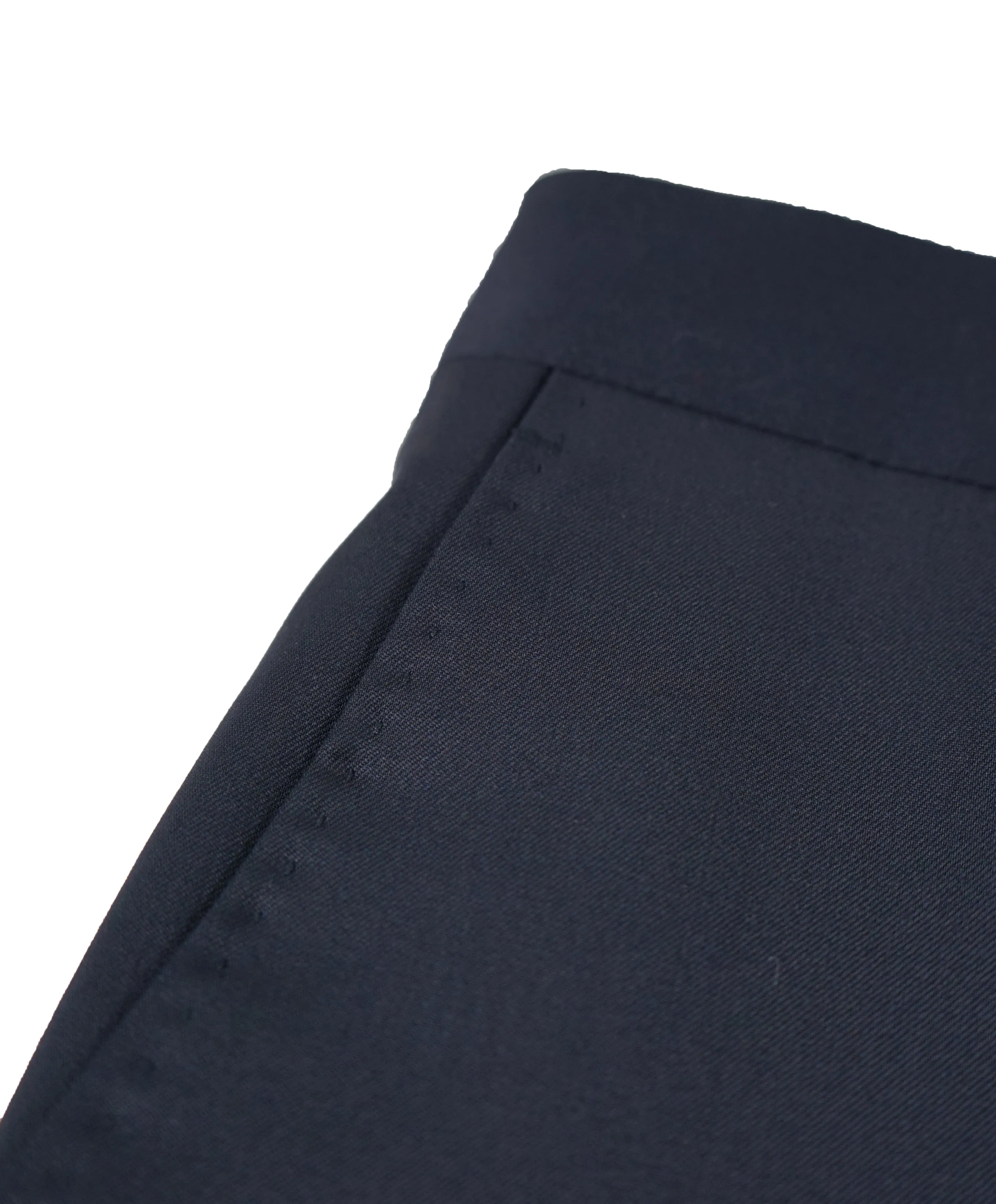 SAKS FIFTH AVE - Navy Wool / Silk MADE IN ITALY Flat Front Dress Pants - 34W