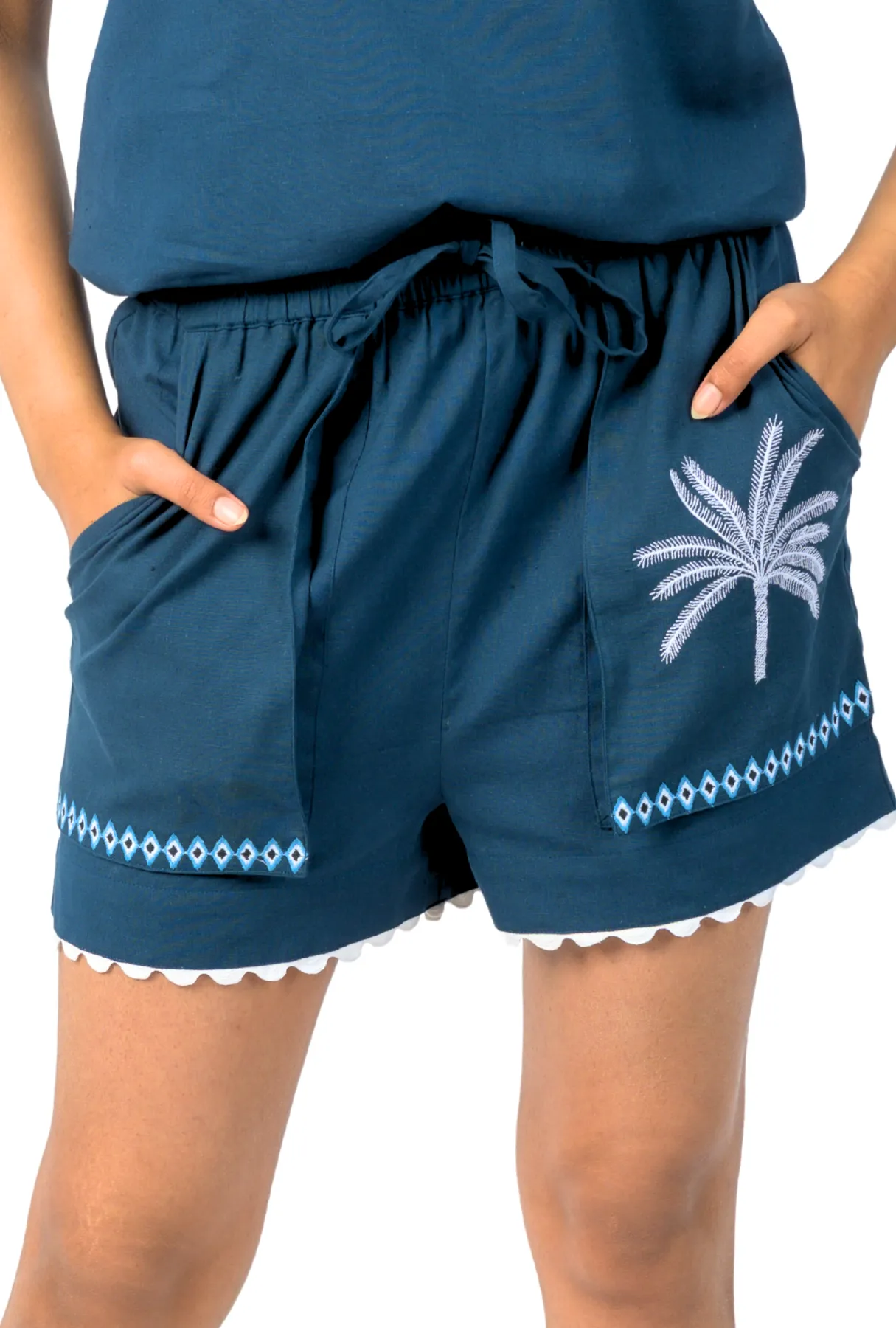 Sand & Sea Shorts – Under the Palms - Navy