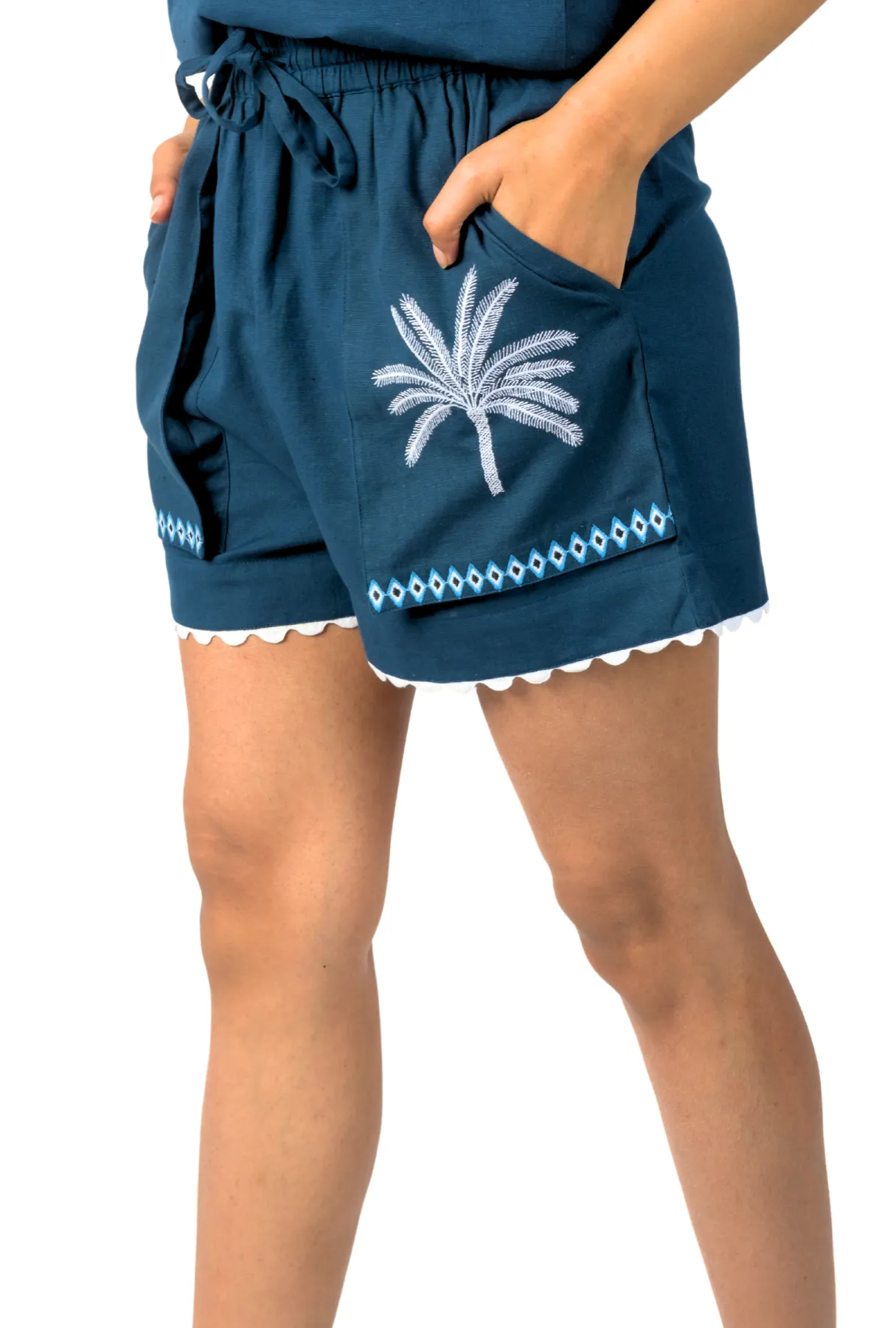 Sand & Sea Shorts – Under the Palms - Navy