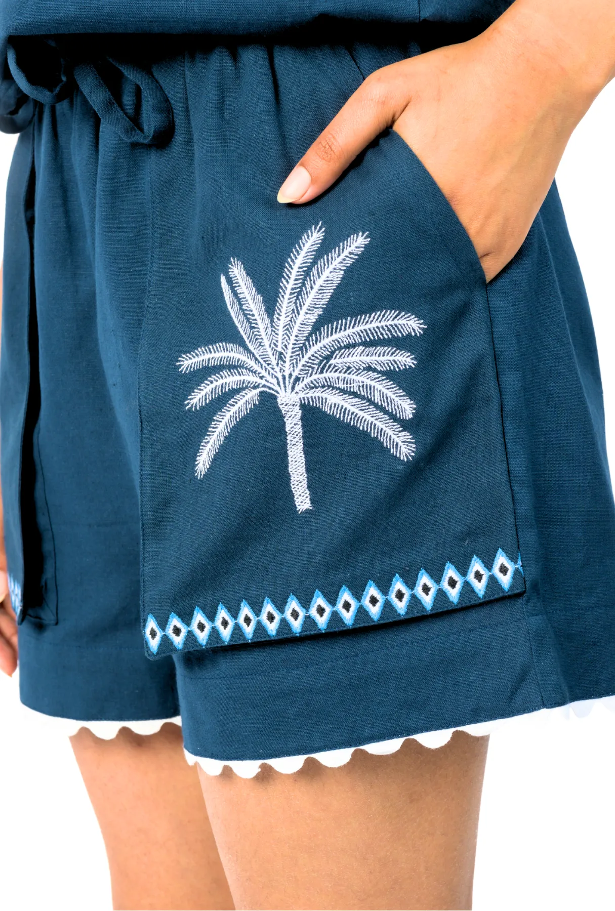 Sand & Sea Shorts – Under the Palms - Navy