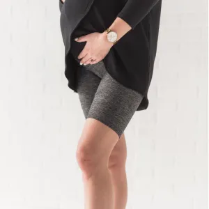 Sarah Biker Shorts-Heathered Graphite Grey