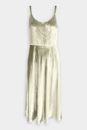 Scoop Neck Slip Dress in Pistachio