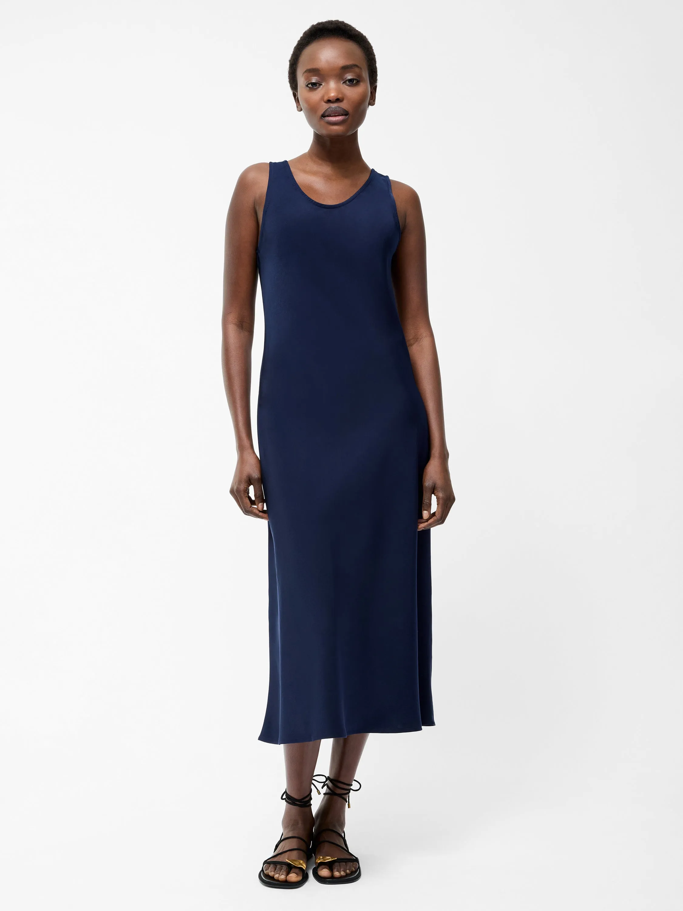 Scoop Satin Slip Dress