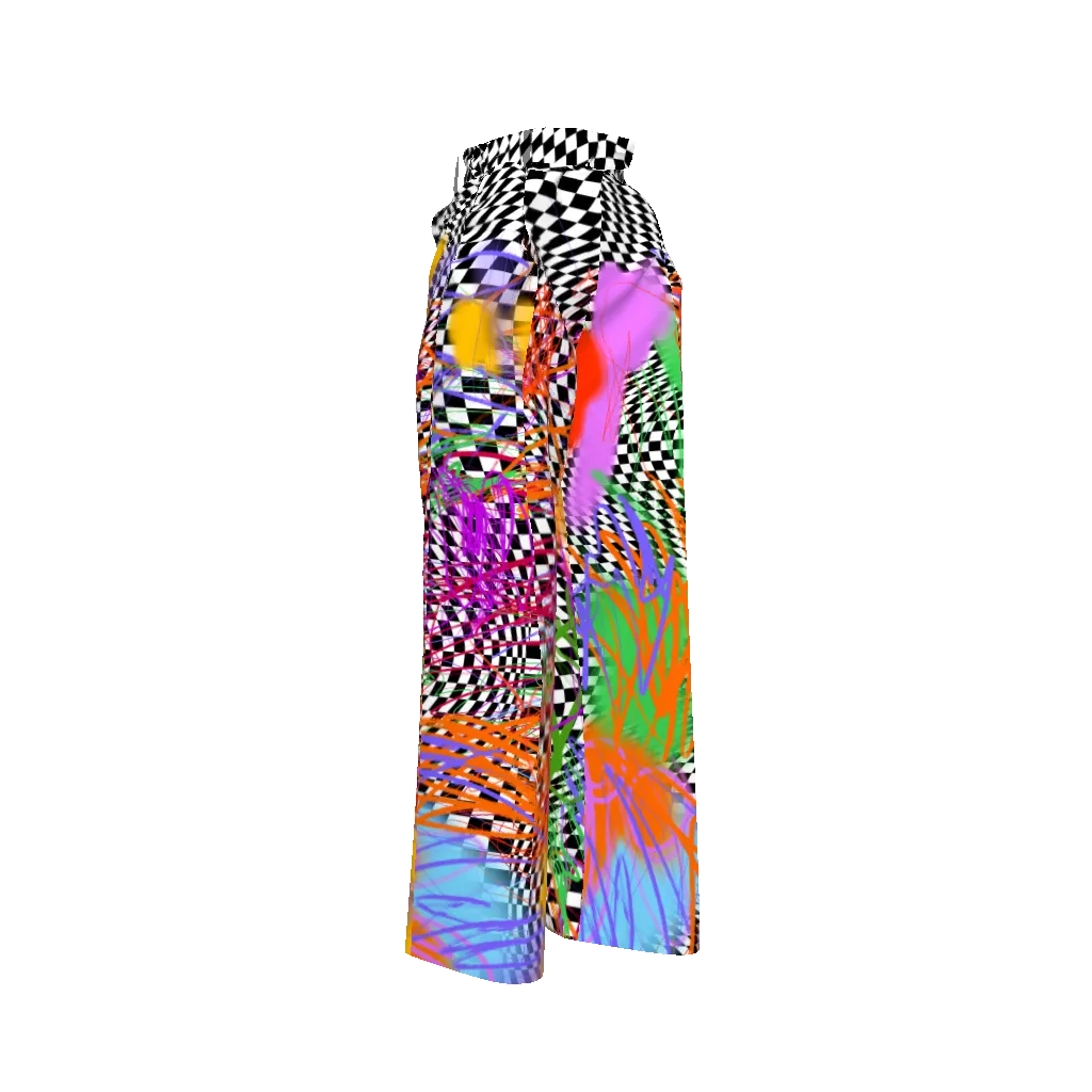 Scribble Check Cupro Twill