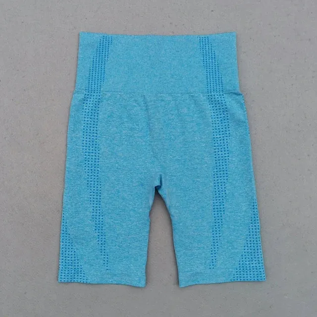 Seamless High-Waisted Biker Shorts for Women - Hip Push Up Fitness Workout Shorts