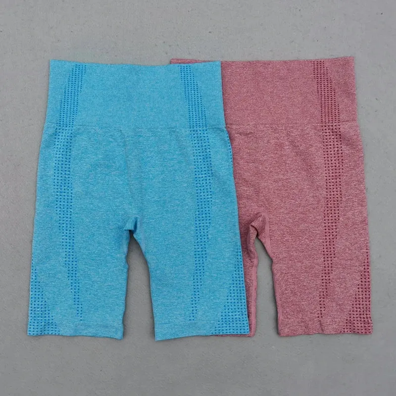 Seamless High-Waisted Biker Shorts for Women - Hip Push Up Fitness Workout Shorts