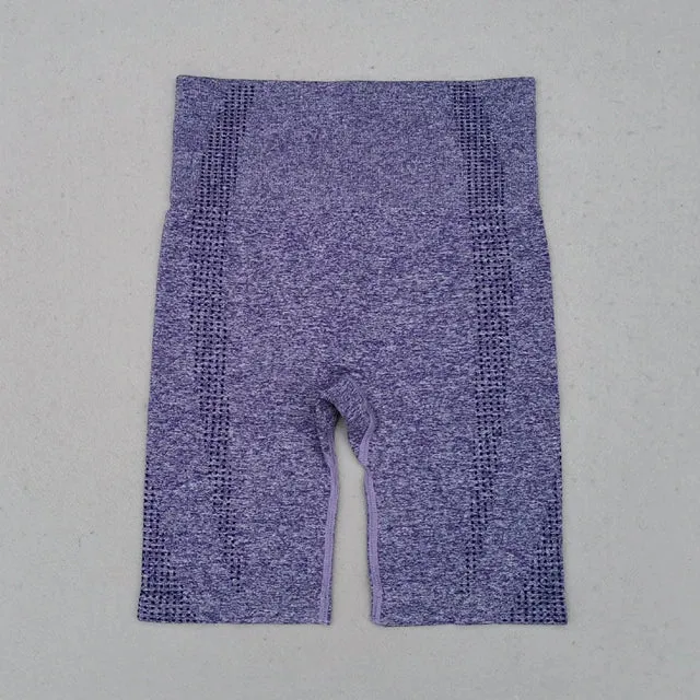 Seamless High-Waisted Biker Shorts for Women - Hip Push Up Fitness Workout Shorts