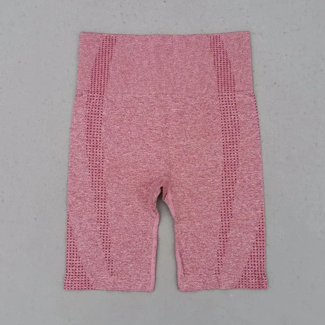Seamless High-Waisted Biker Shorts for Women - Hip Push Up Fitness Workout Shorts