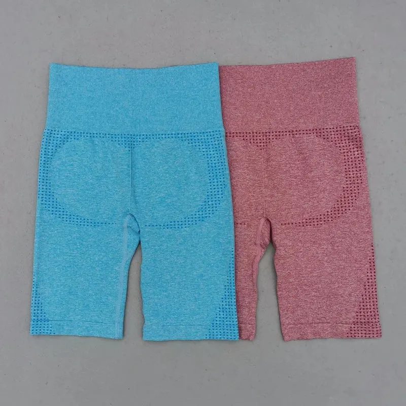 Seamless High-Waisted Biker Shorts for Women - Hip Push Up Fitness Workout Shorts
