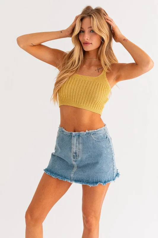 Sending Sunshine Tie Knit Tank