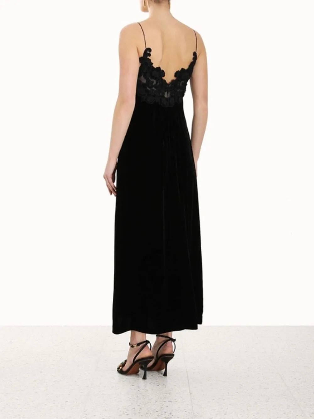 Sensory Velvet Midi Slip Dress