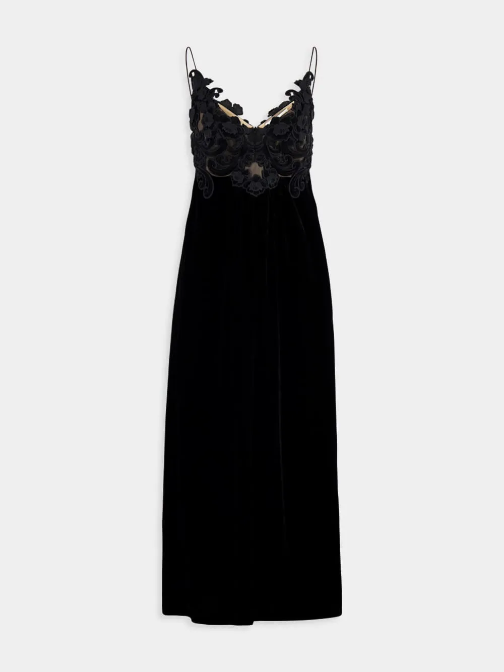 Sensory Velvet Midi Slip Dress