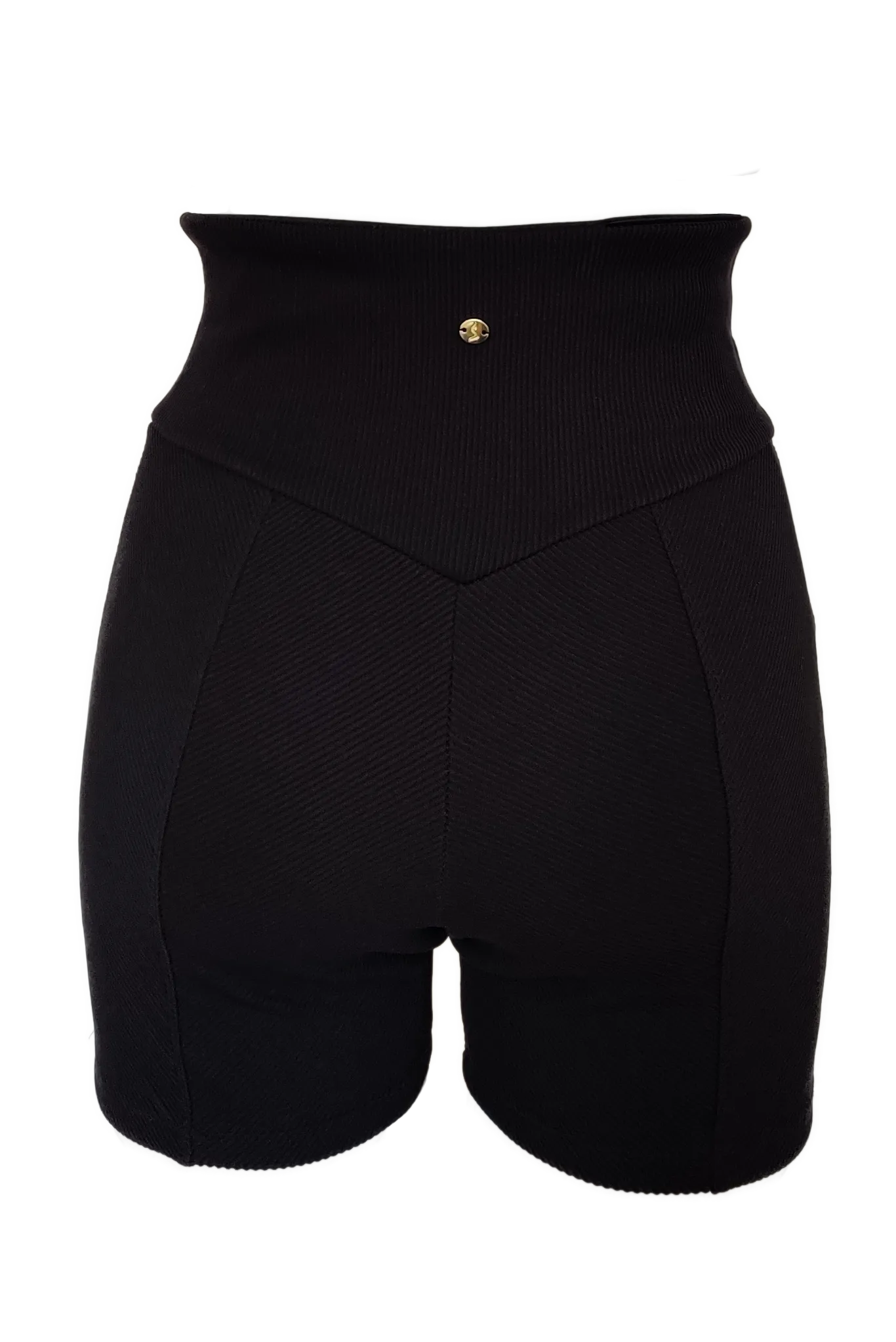 Serena Biker Shorts - Ribbed Black Matte
