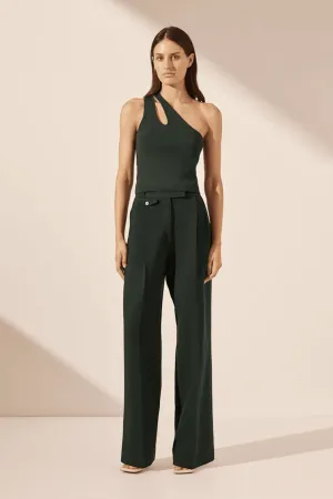SHONA JOY One Shoulder Open Back Top - Rosemary